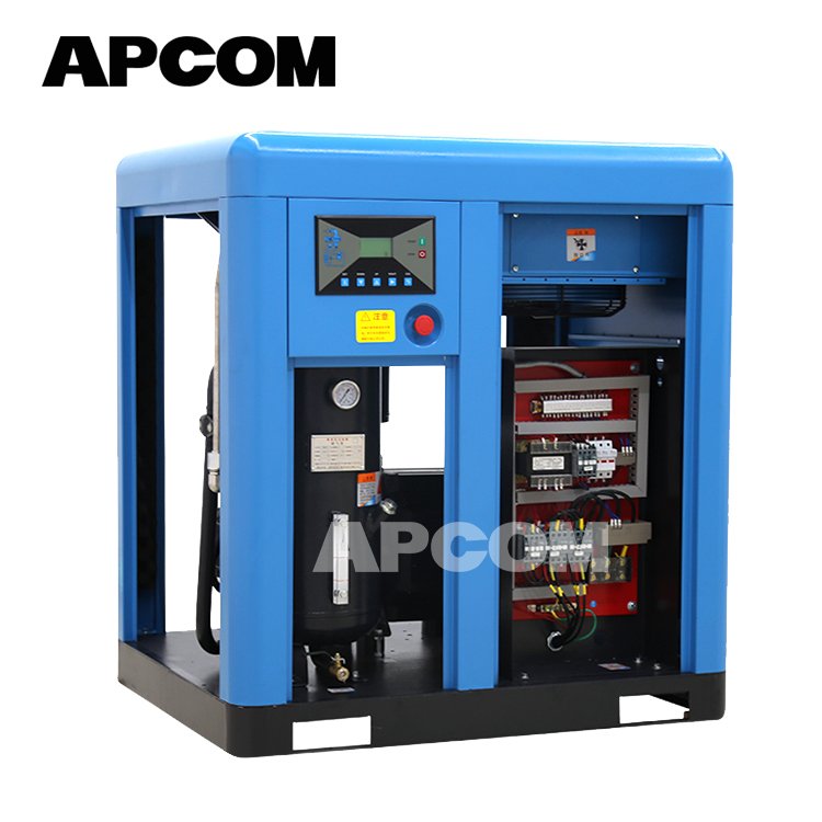 APCOM Factory Low Noise Compresseur D'air Direct Mute Industrial Rotary 50HP 37kw Screw Compressor Air-Compressors