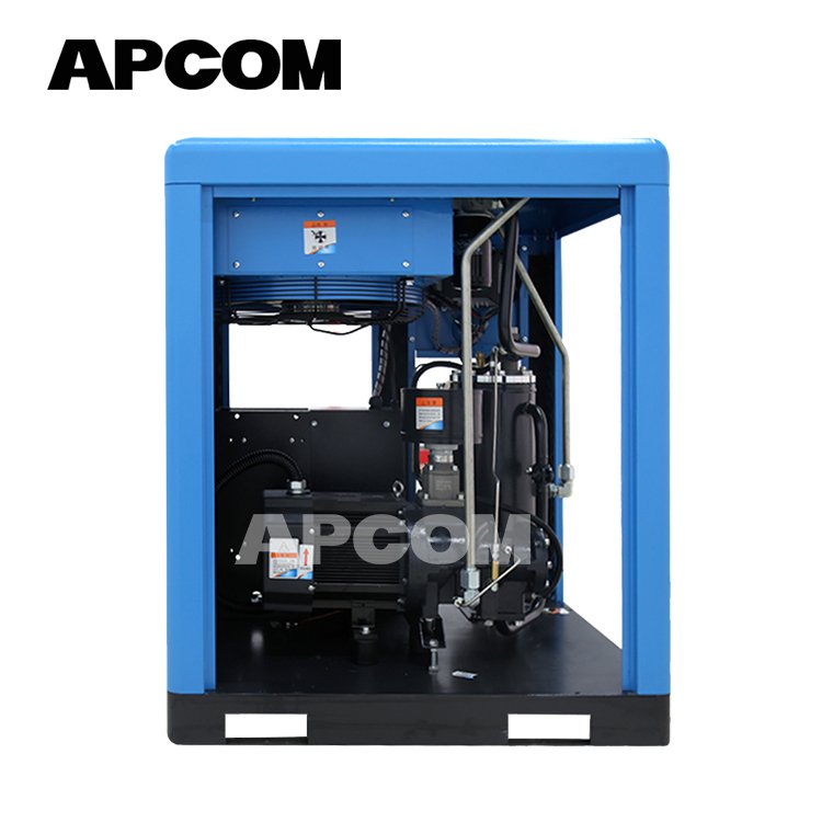 APCOM Factory Low Noise Compresseur D'air Direct Mute Industrial Rotary 50HP 37kw Screw Compressor Air-Compressors