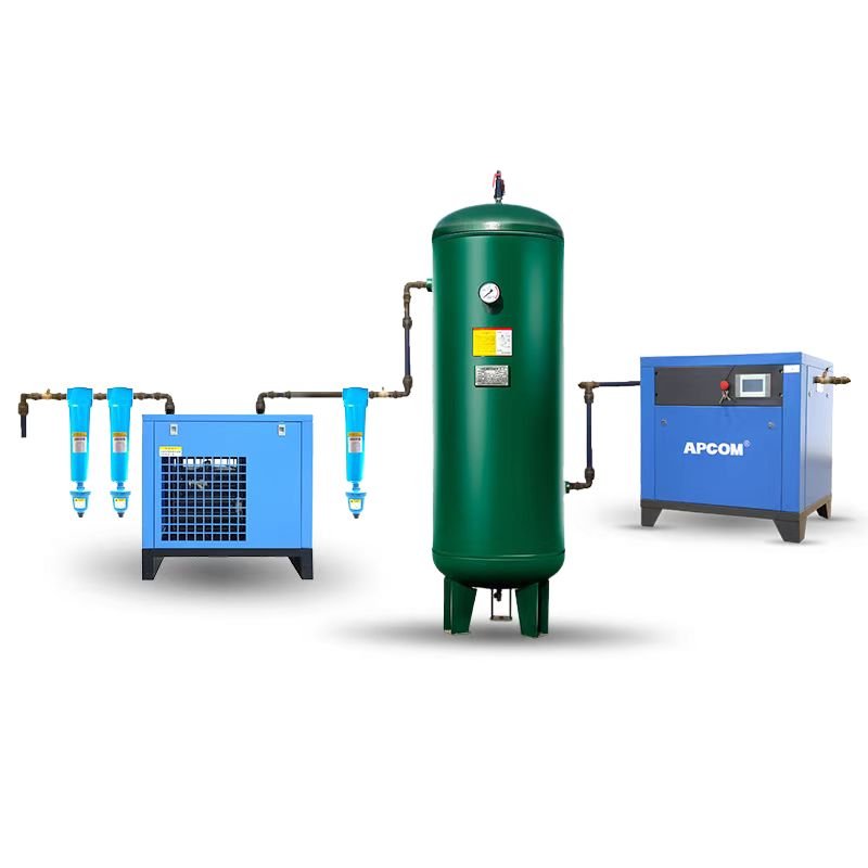 APCOM Factory Low Noise Compresseur D'air Direct Mute Industrial Rotary 50HP 37kw Screw Compressor Air-Compressors