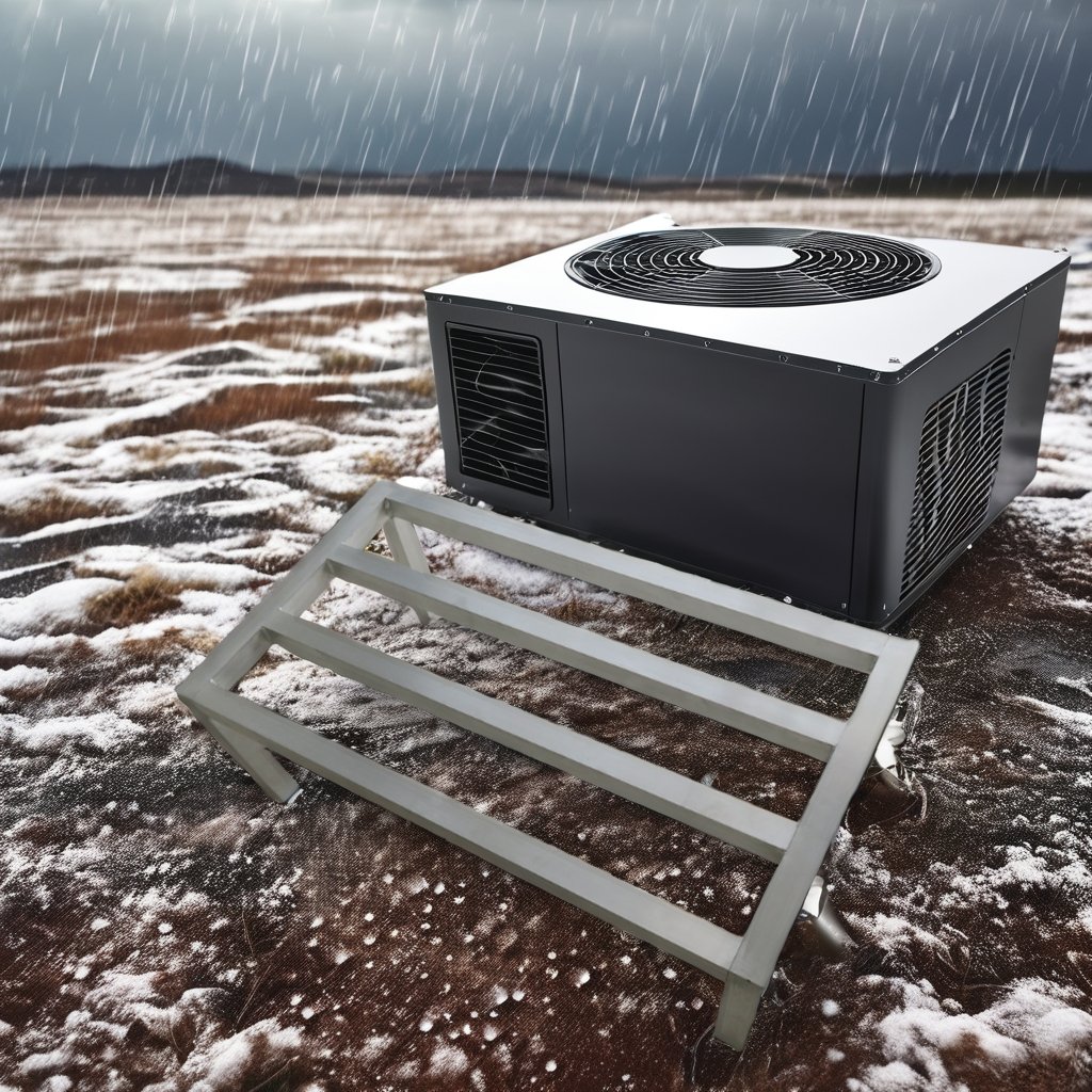 Factory Custom Heavy Duty Aluminum Stand Roof Top/Ground Mount Outdoor Unit Air Conditioner Bracket Heat Pump/Condenser Bracket