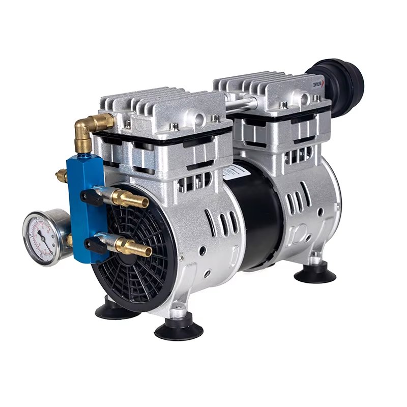 Portable 24V DC Solar Pond Aerator System Complete System New 24V DC Power Source Oil-Less Piston Air Compressor Engine Motor