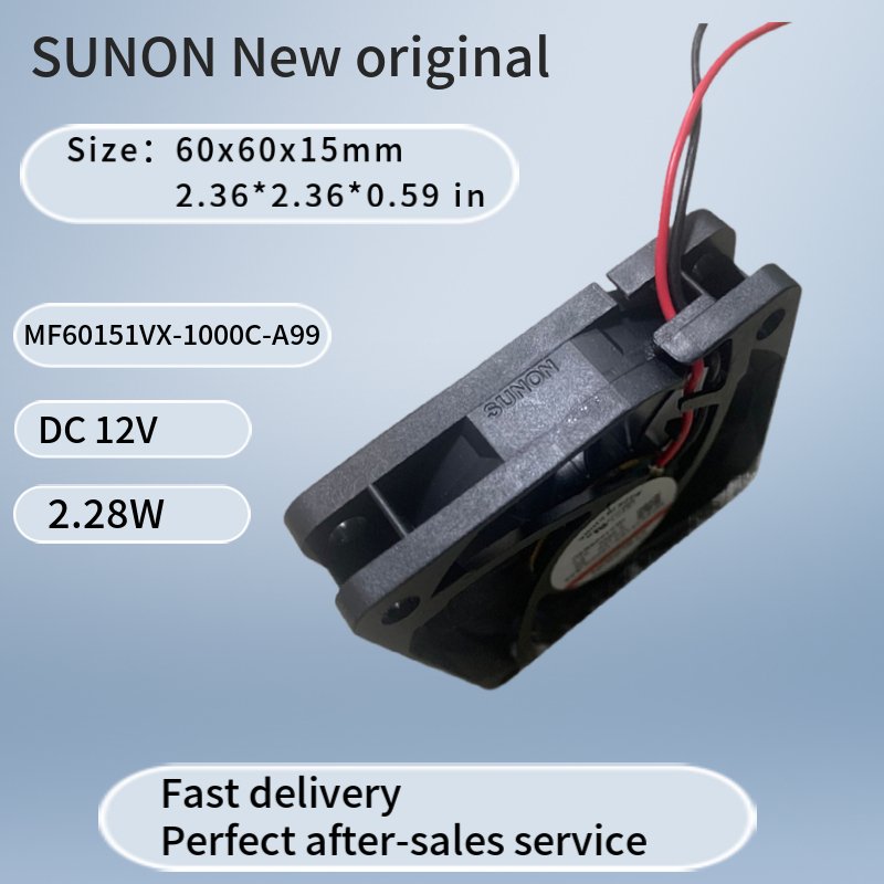 New 60X60X25mm SUNON MF60251VX 1.56W 12V 6 cm 4300RPM Original High air Volume Dc Industrial Ventilation Blower Cooling Fan