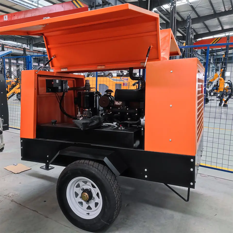 Compresor De Aire Del Motor Diesel Portable 185CFM 375CFM 400CFM 750CFM Diesel Engine Screw Air Compressor