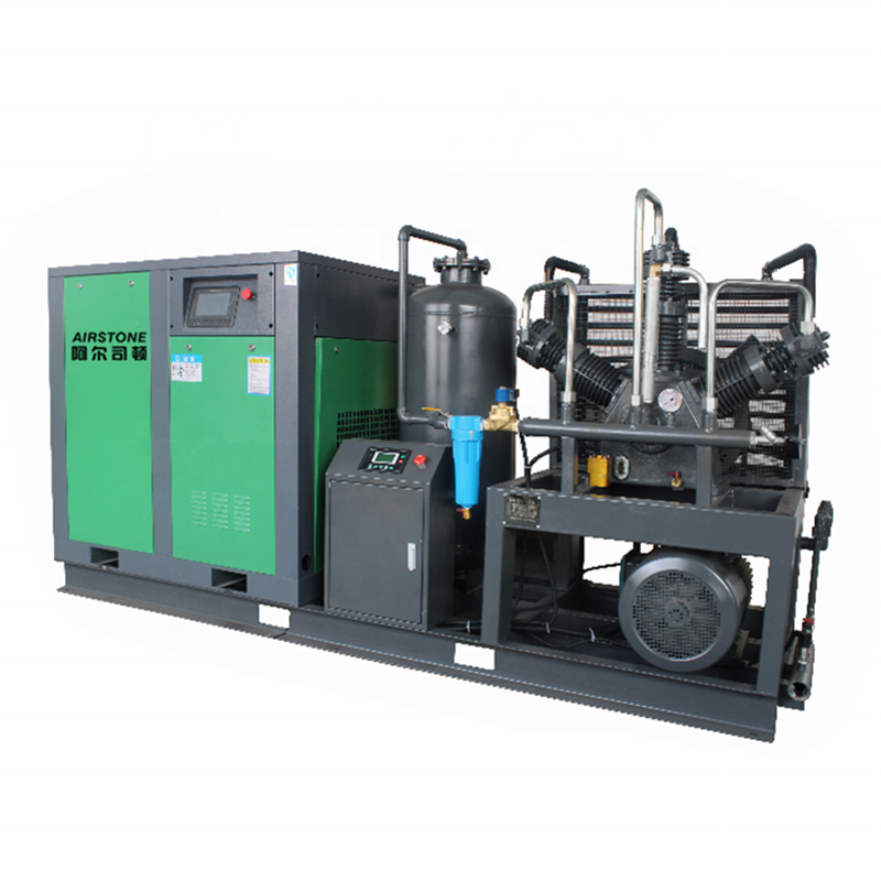 High Pressure 30bar 40bar Screw air Compressor with Booster for PET Bottle Blowing Industry