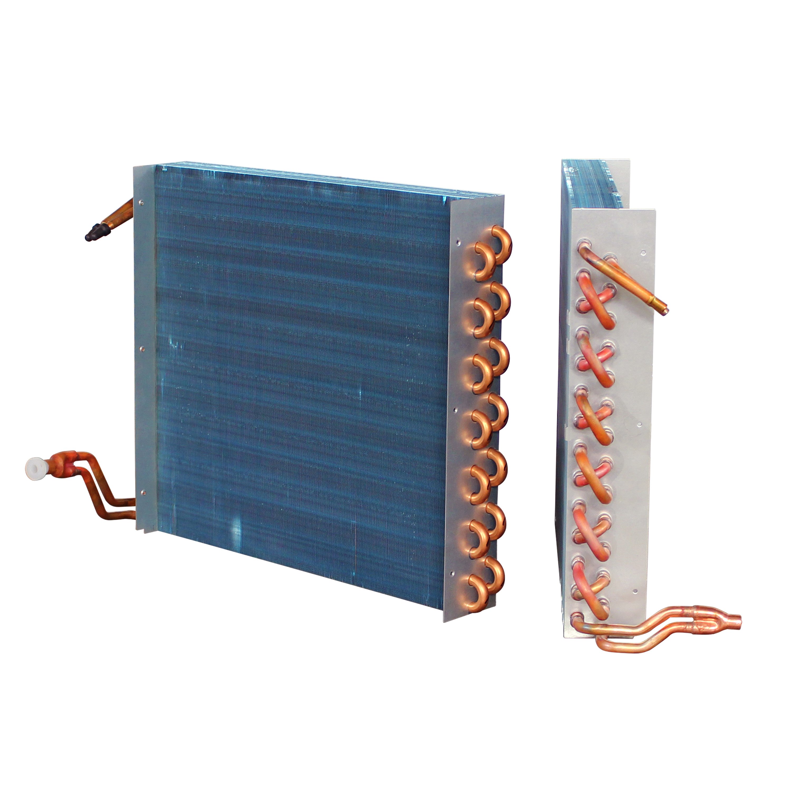 Small Condenser Without Shell Radiator Heat Exchange Chiller Part Copper Tube Fin Heat Exchanger