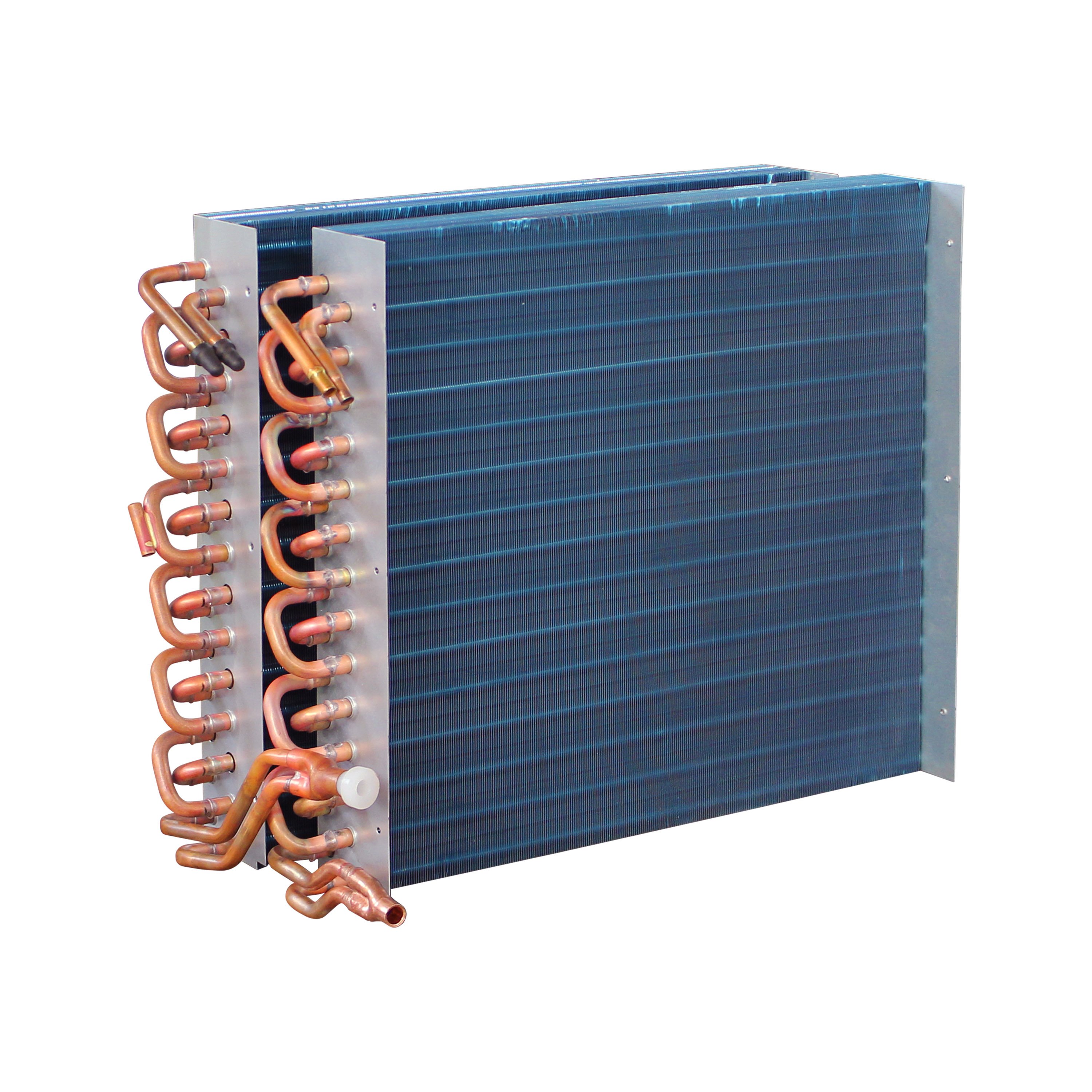 Small Condenser Without Shell Radiator Heat Exchange Chiller Part Copper Tube Fin Heat Exchanger