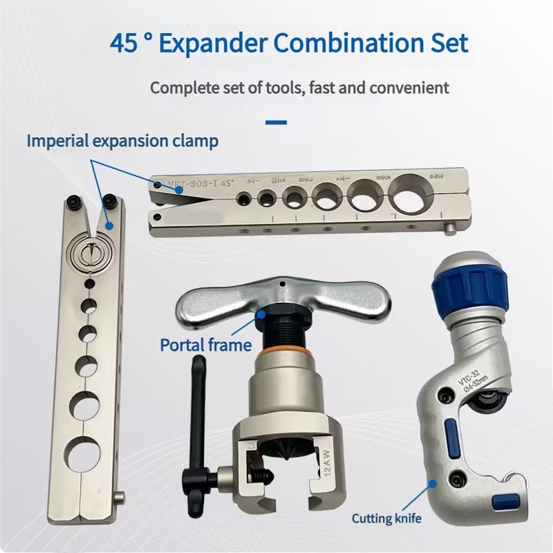 High Quality Air Conditioner System Copper Pipe Flaring Tools Kit Refrigeration Tool Swaging Tool Set