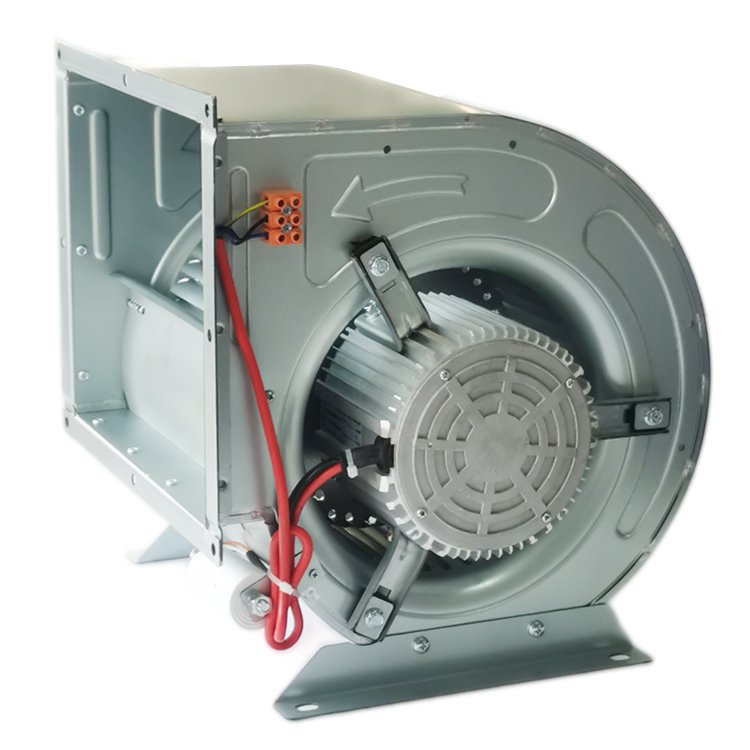 Professional Manufacturer of Dual Inlets Forward Curved Commercial Kitchen Hood Exhaust Centrifugal Fan 550W 9/9 220V 50 Hz 60Hz