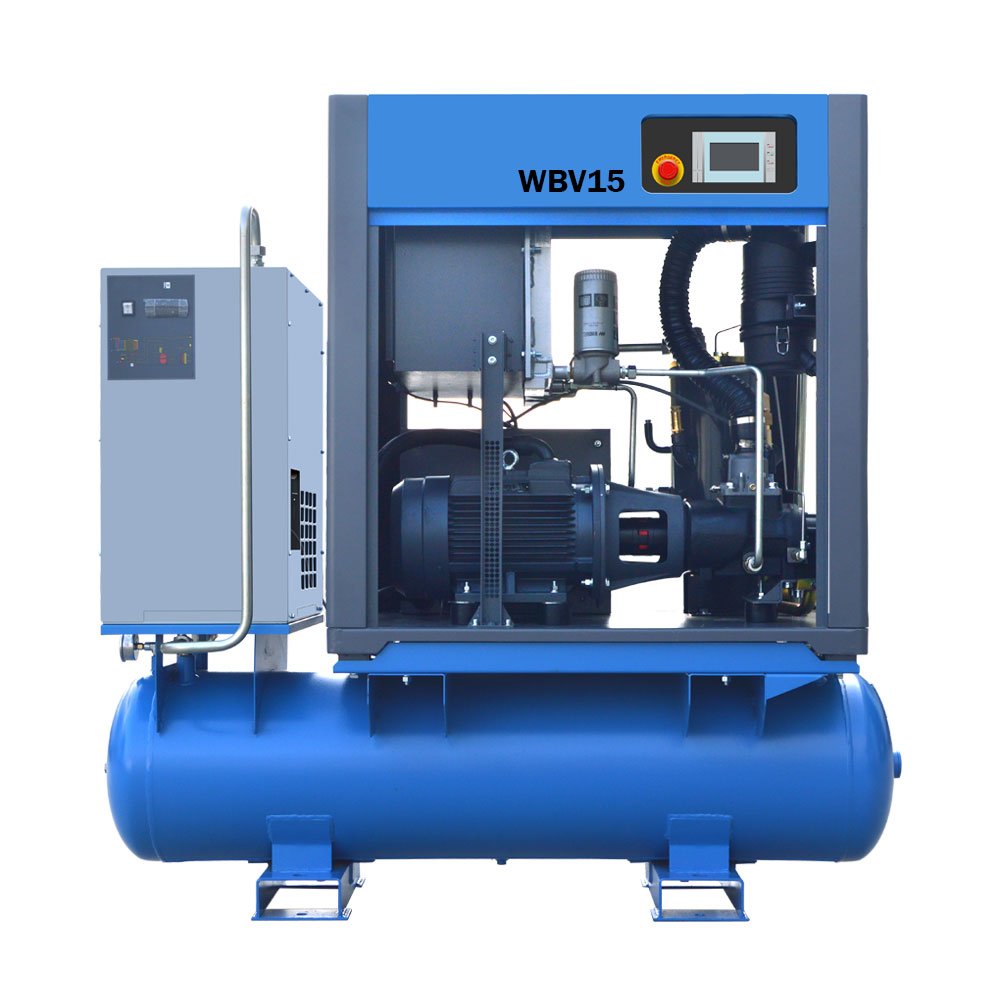 10hp 15hp 30hp 7.5kw 11kw 22kw 37kw 16bar 4 in 1 China Electric Rotary Inverter Controlled Screw Air Compressor for Fiber Laser