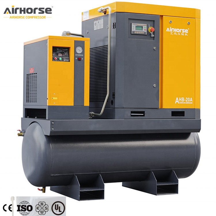 Hot Sales Manufacturer 5.5KW 7HP 11KW 15HP 8 bar 10 bar 16 bar Industrial air Compressor Screw air Compressor for Laser Machine