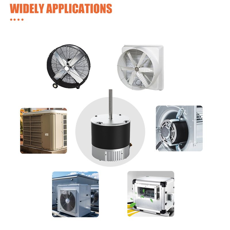 1/8-1/3HP 120/240V 1075RPM 1/2"Shaft ECM Variable Brushless Industrial Fan Furnace Blower Air Conditioning Condenser DC Motor