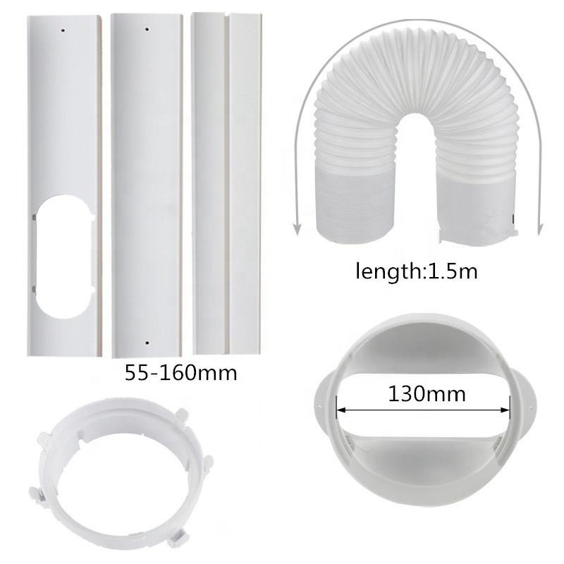 Thickened Seal Panel Adapter Set for Horizontal Vertical Mobile Window Air Conditioning Kit Window AC Unit for Outdoor 5.1 Inch
