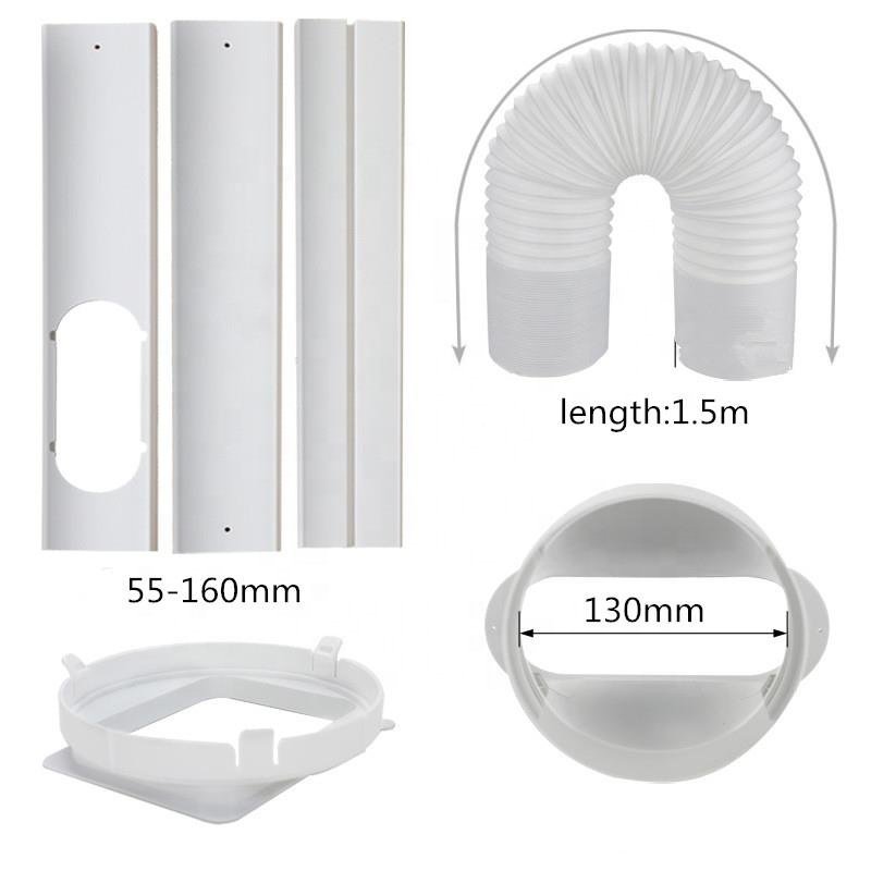 Thickened Seal Panel Adapter Set for Horizontal Vertical Mobile Window Air Conditioning Kit Window AC Unit for Outdoor 5.1 Inch