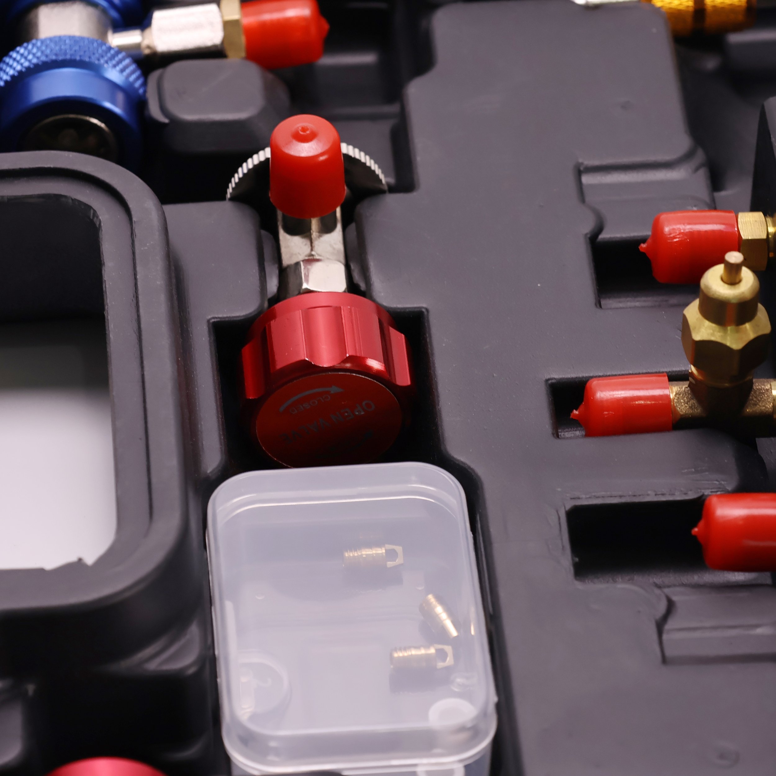024 Dual Gauges Air Conditioner Refrigerant Refilling Set Pressure Adjustable Refrigeration Maintenance Equipment Kit
