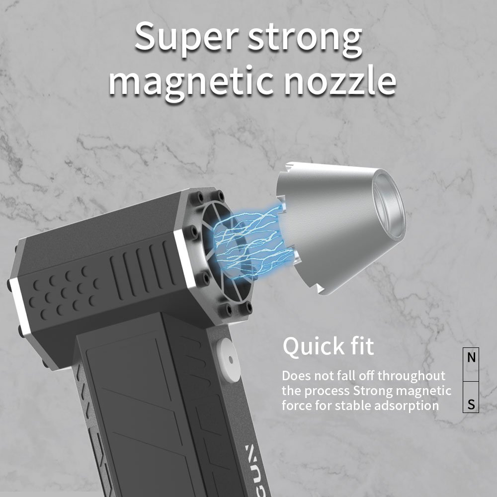CROSSGUN Mini Strong Turbo Fan Car Dryer Blower Electric Violent Air Hammer Duster Cleaner Portable Mini Jet Fan for Cleaning