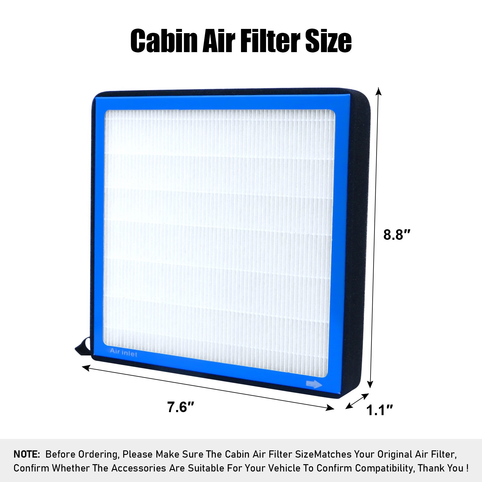 CAF1781 CF10134 High Efficient Auto Parts Cabin Air Pollen Filter With Activated Carbon Particle