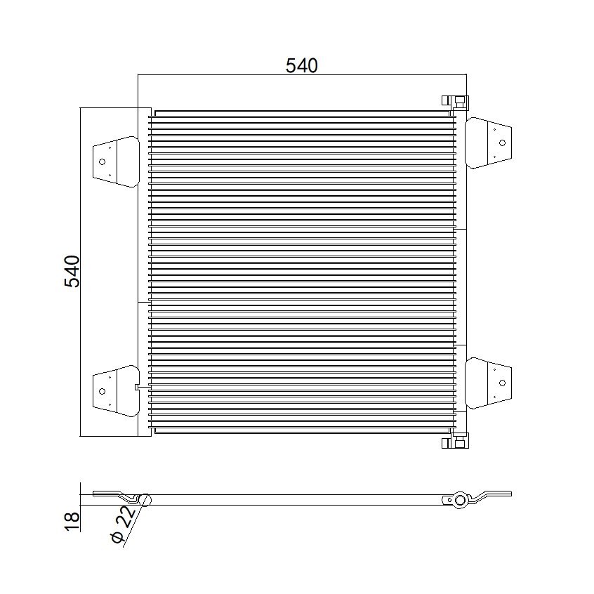 Aftermarket Car Auto Air Conditioning System Auto AC Condenser for DAF XF OEM 1629115