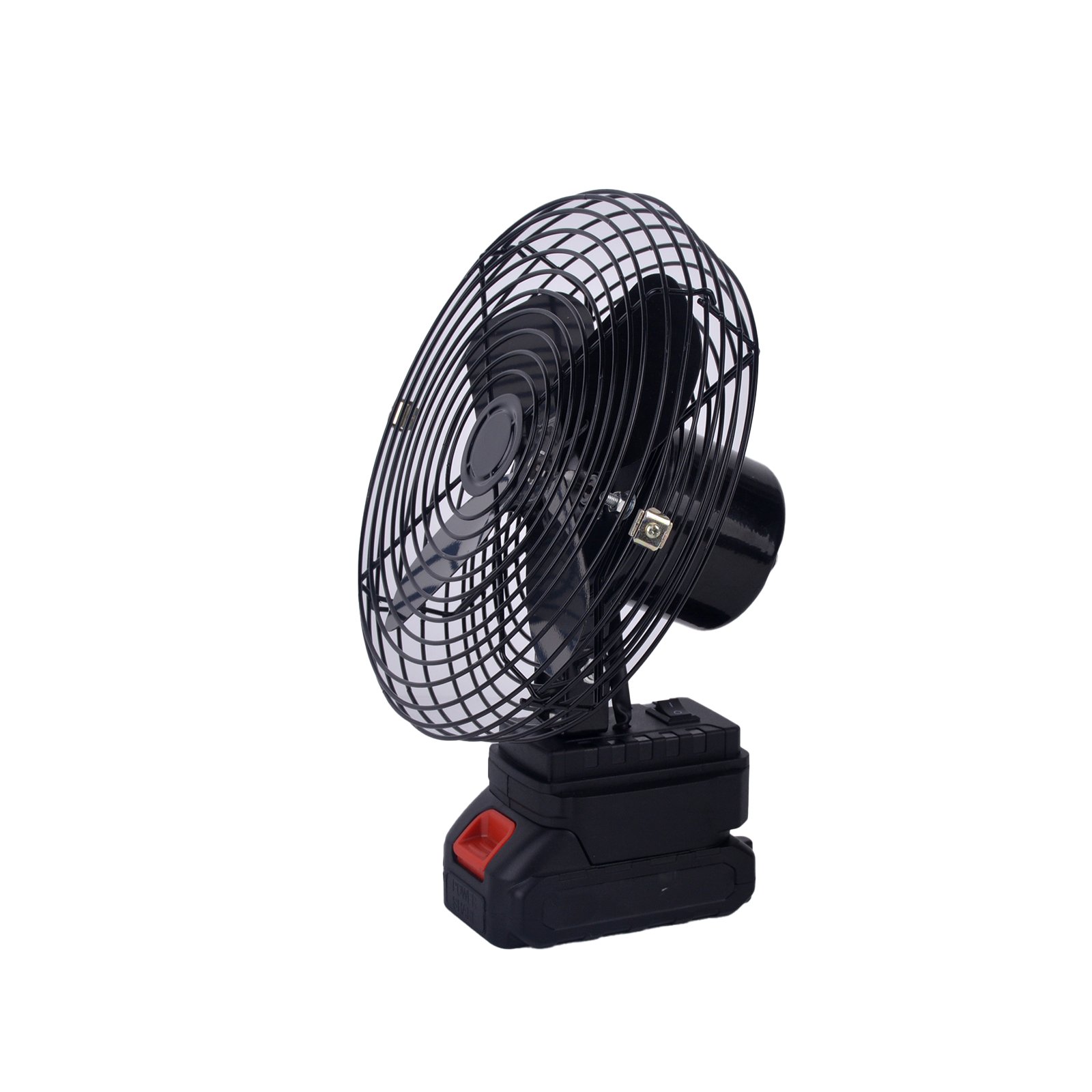 21V Lithium Battery 8-Inch Iron Fan Multi-Function Metal Rechargeable Emergency Blowers for Camping Electricity Supply