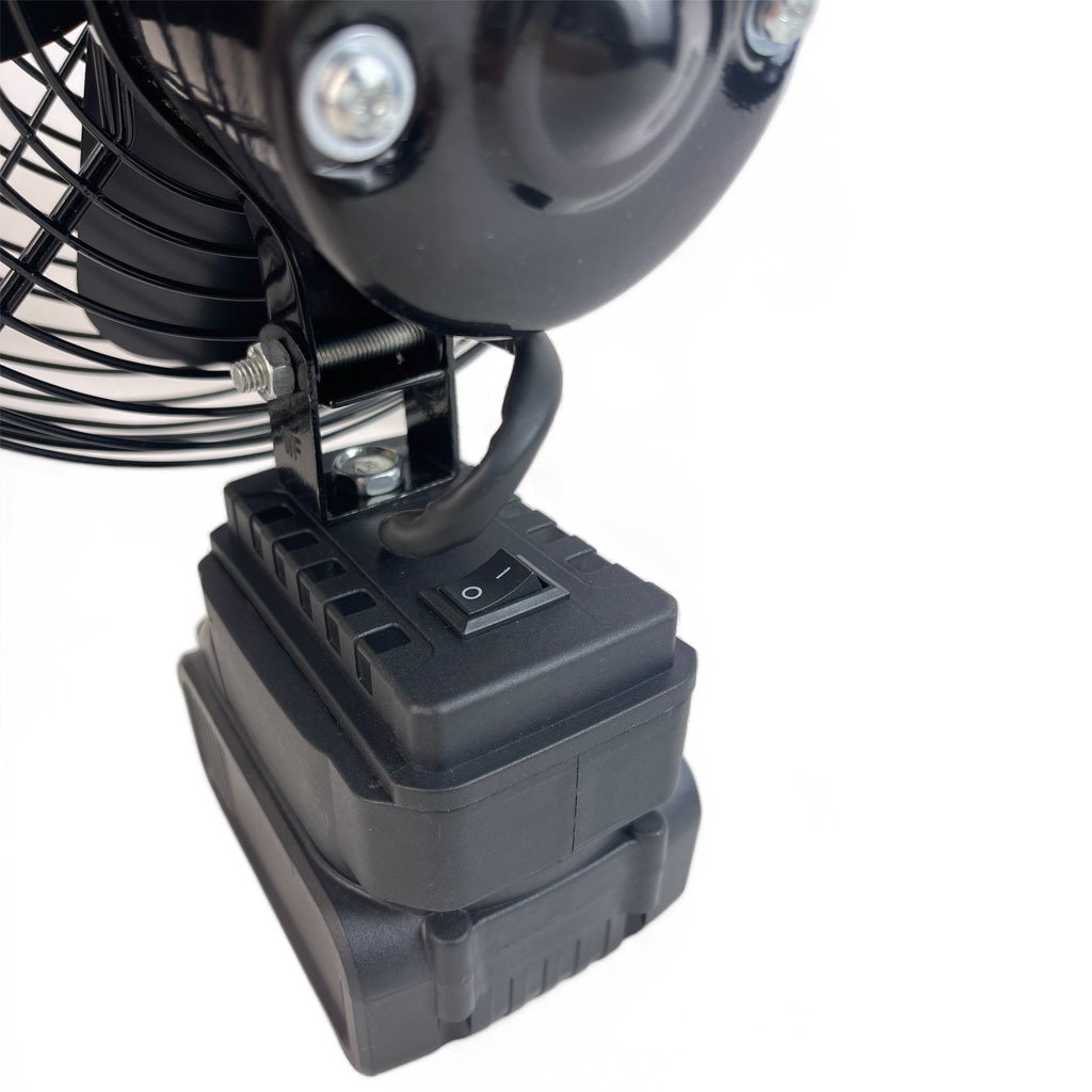 21V Lithium Battery 8-Inch Iron Fan Multi-Function Metal Rechargeable Emergency Blowers for Camping Electricity Supply