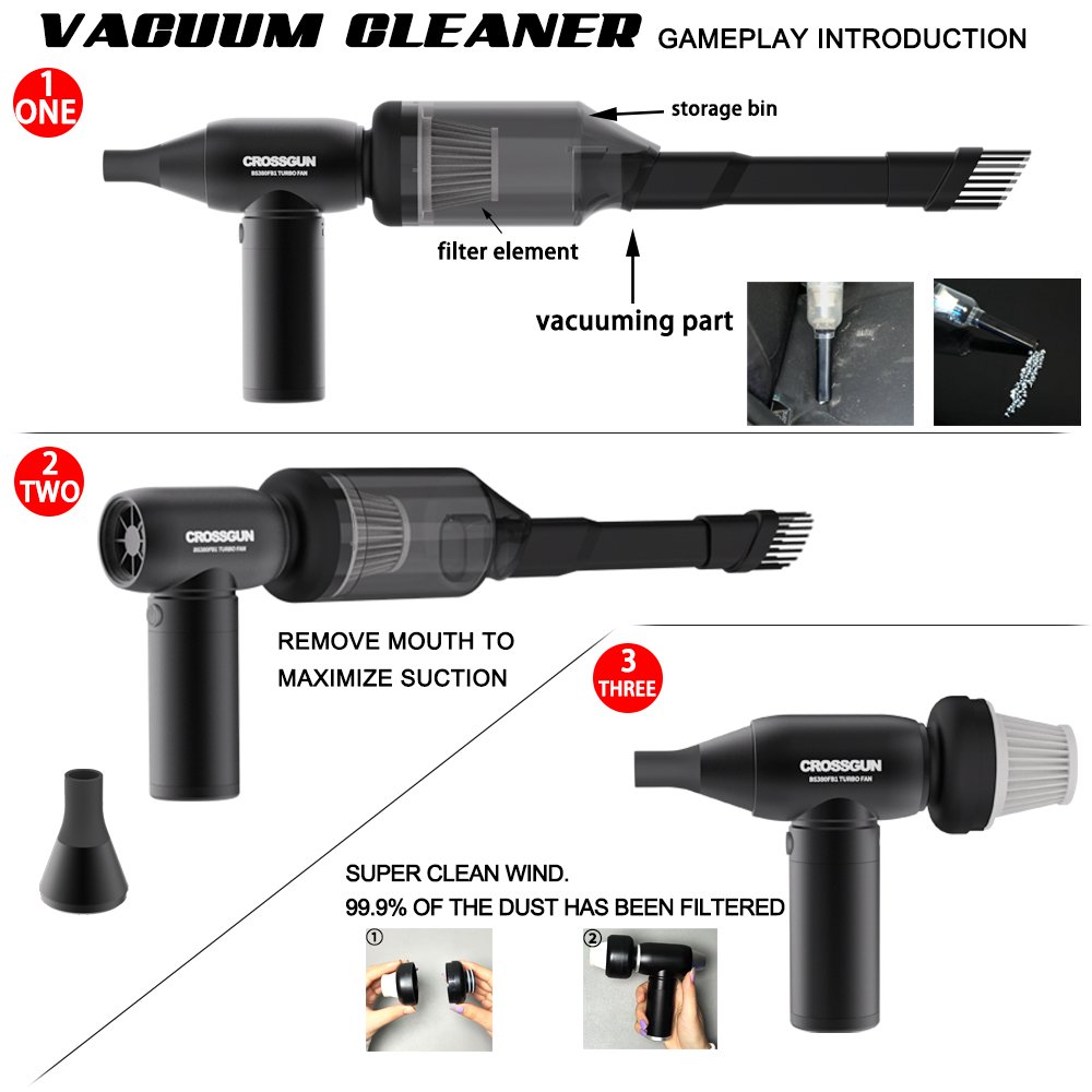 Electric Air Blower Portable Turbo Fan Rechargeable Cordless Compressed Air Duster Cleaner for Computer Keyboard Mini Jet Fan