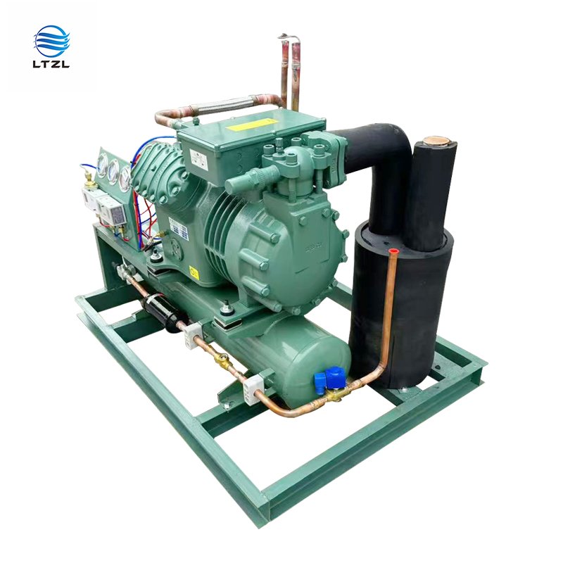 Semi-enclosed Famous Brand Refrigerator 10 Tons Condensing Unit 30 Horsepower Rapid Freezer Compressor Condensing Unit 380V