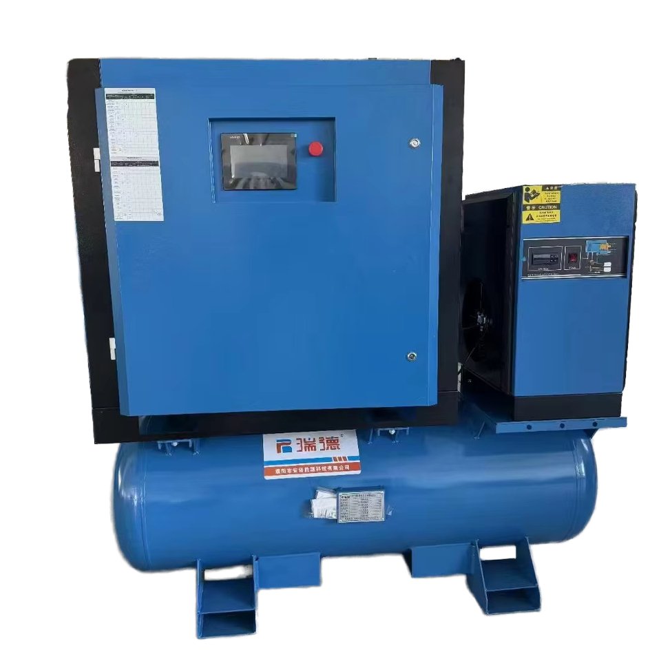7.5kw to 45kw Stationary Laser Cutting Screw Air Compressor AC Powered Lubricated with Core Components Including Bearing