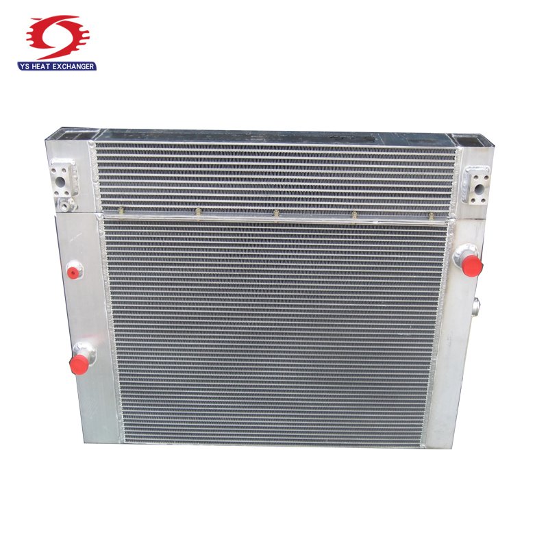 Custom Industrial Oil Cooling Air Cooler Aluminum Plate Fin Radiator with Screw Air Compressor Heat Exchanger