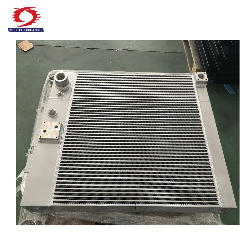 Custom Industrial Oil Cooling Air Cooler Aluminum Plate Fin Radiator with Screw Air Compressor Heat Exchanger