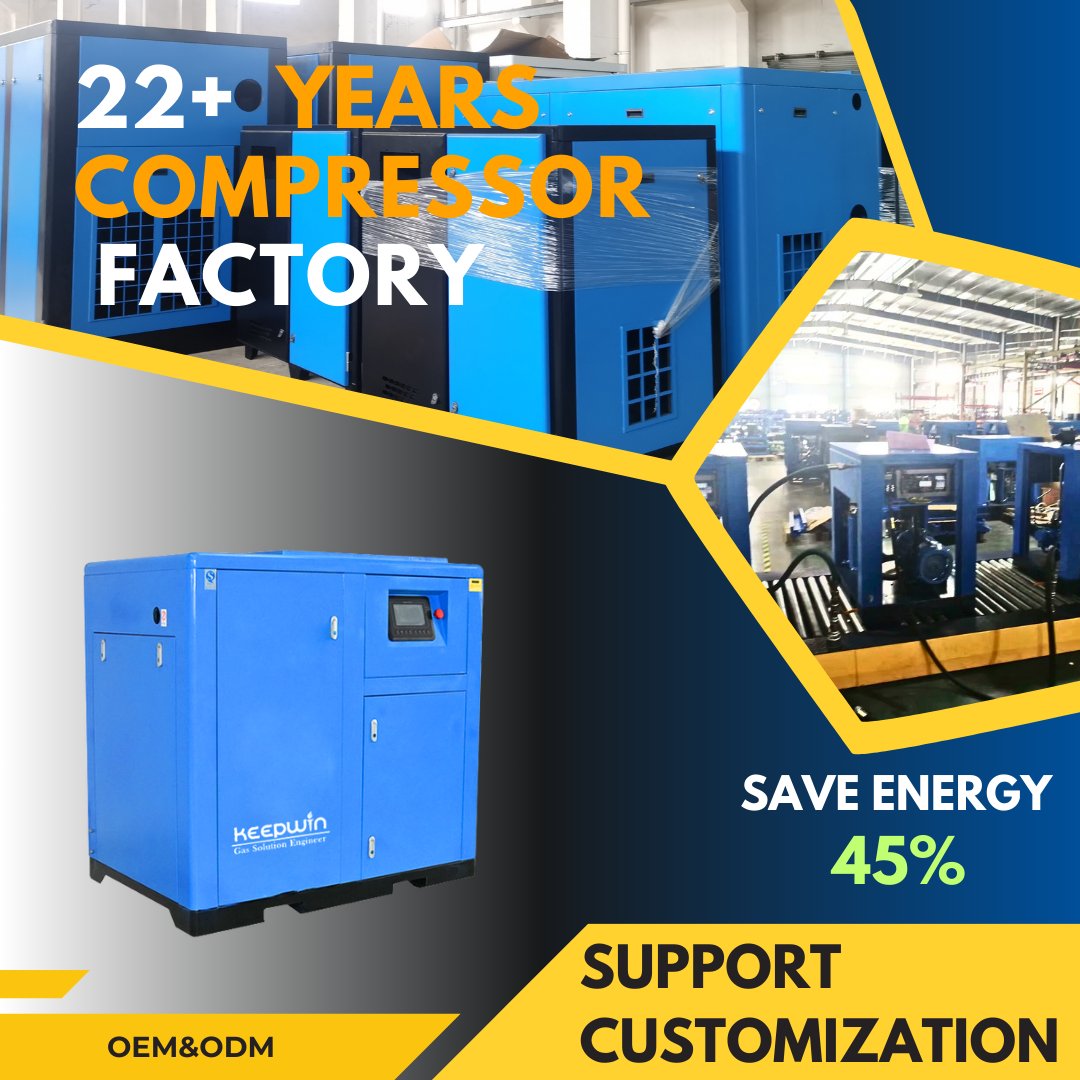 SLR-55S 55kw 75hp China Professional Manufacture Real High Quality Two Stage Low Consumption Screw Air Compressor