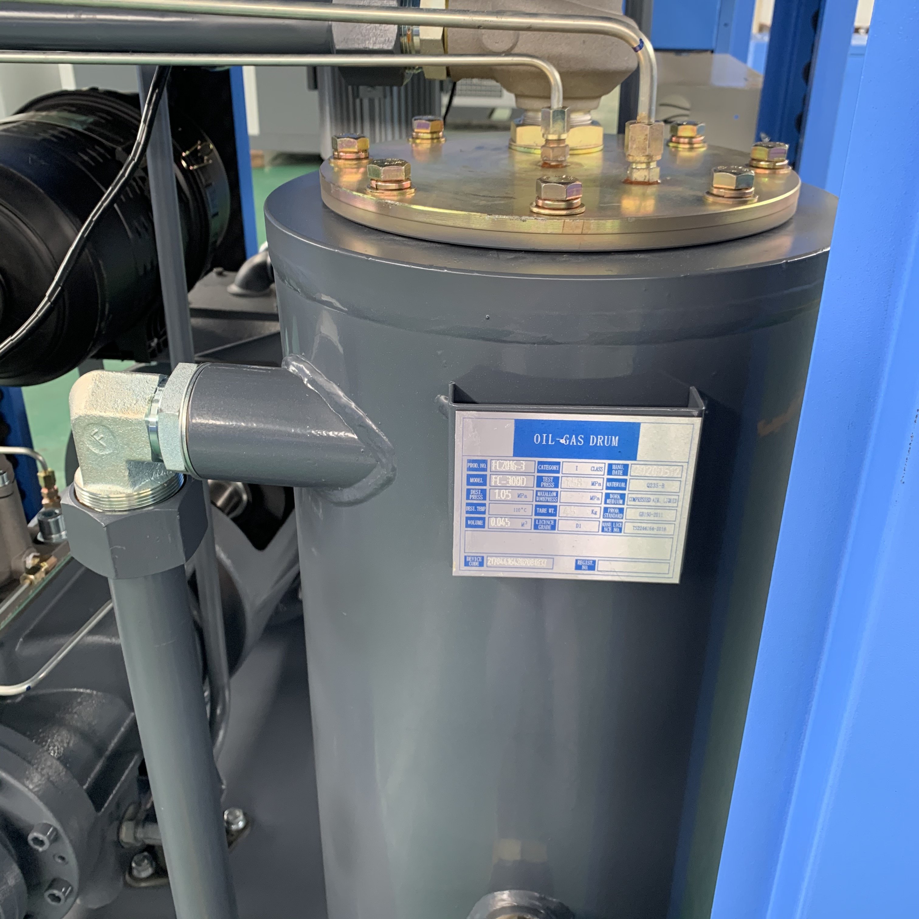 FUCAI High Quality Low Noise 0.8mpa 45kw 60hp Industrial air Compressor 250 Cfm Inverter