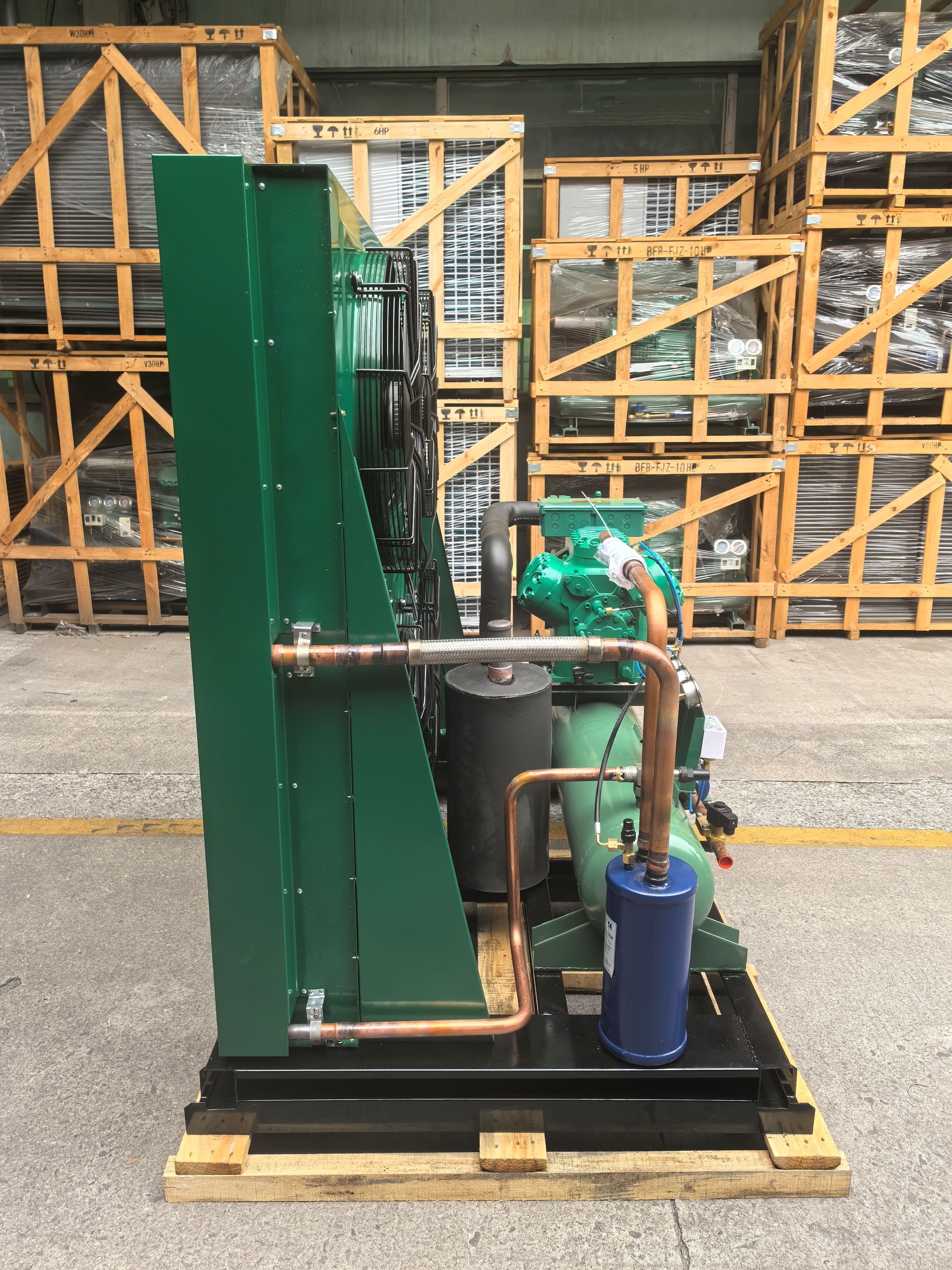 INDUSTRIAL AIR COOLED COMPRESSOR CONDENSING UNIT for COLD ROOM