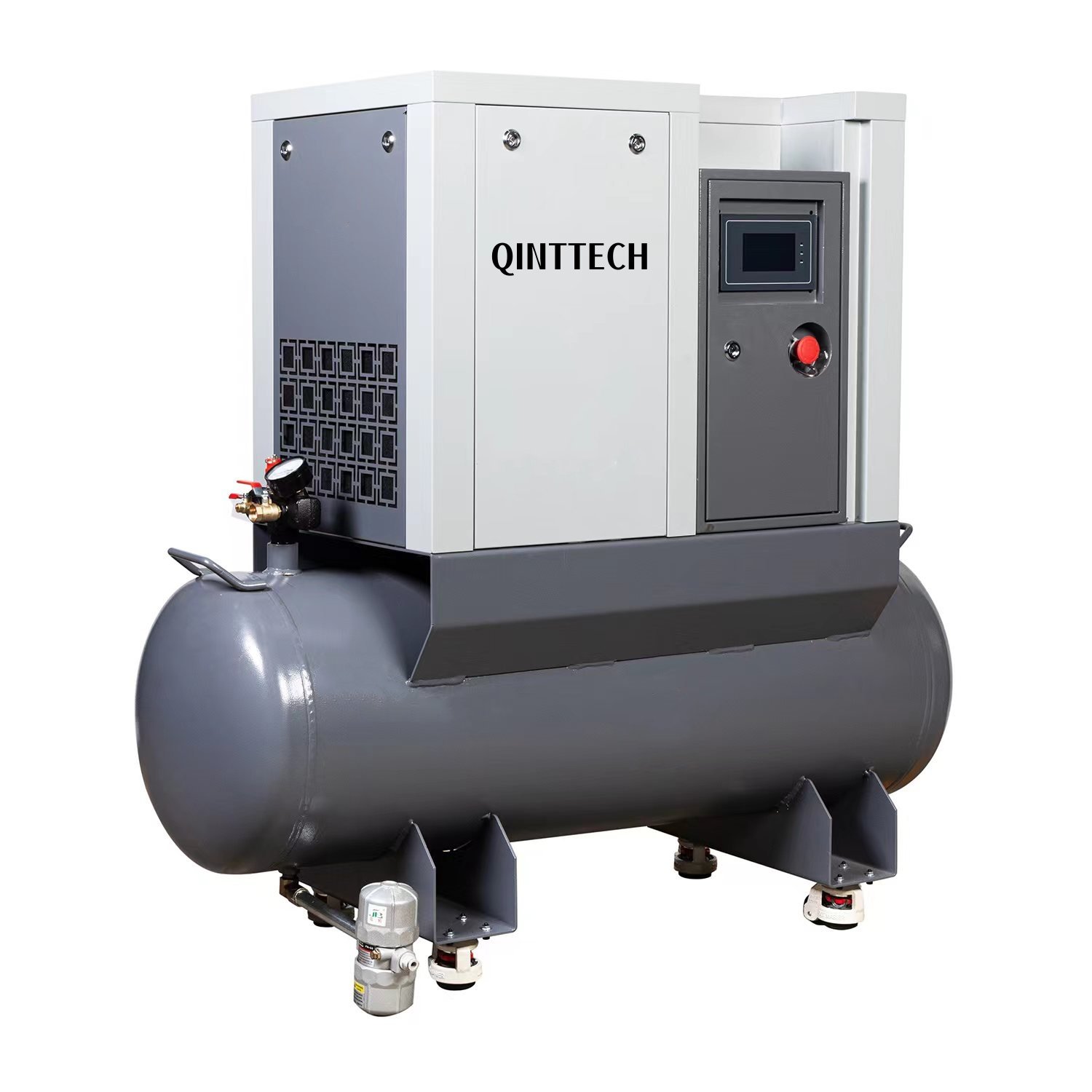 5.5KW Single Phase Screw air Compressor with tank 220v PMVSD with Inverter