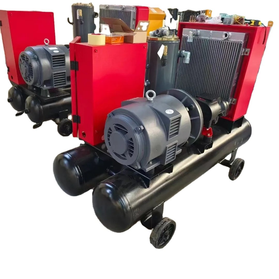 Spray Painting Machine 22 Kw 13 bar Mobile Screw Air Compressor With Tank in Stock