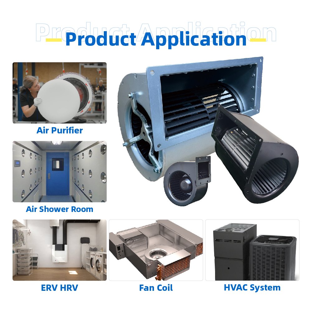 133mm Forward Curved Low Noise Centrifugal Blower for Fan Coil