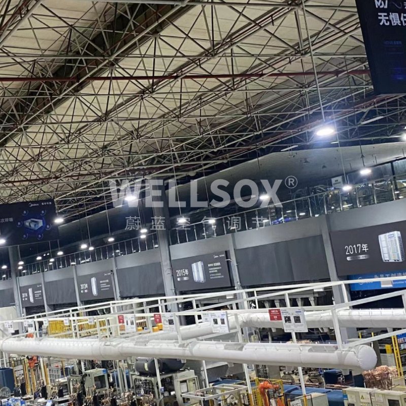 Widely Used HVAC Systems Parts Fire Resistant Ventilation No Condensation Fabric Bag Air Duct Customized Shapes and Colors
