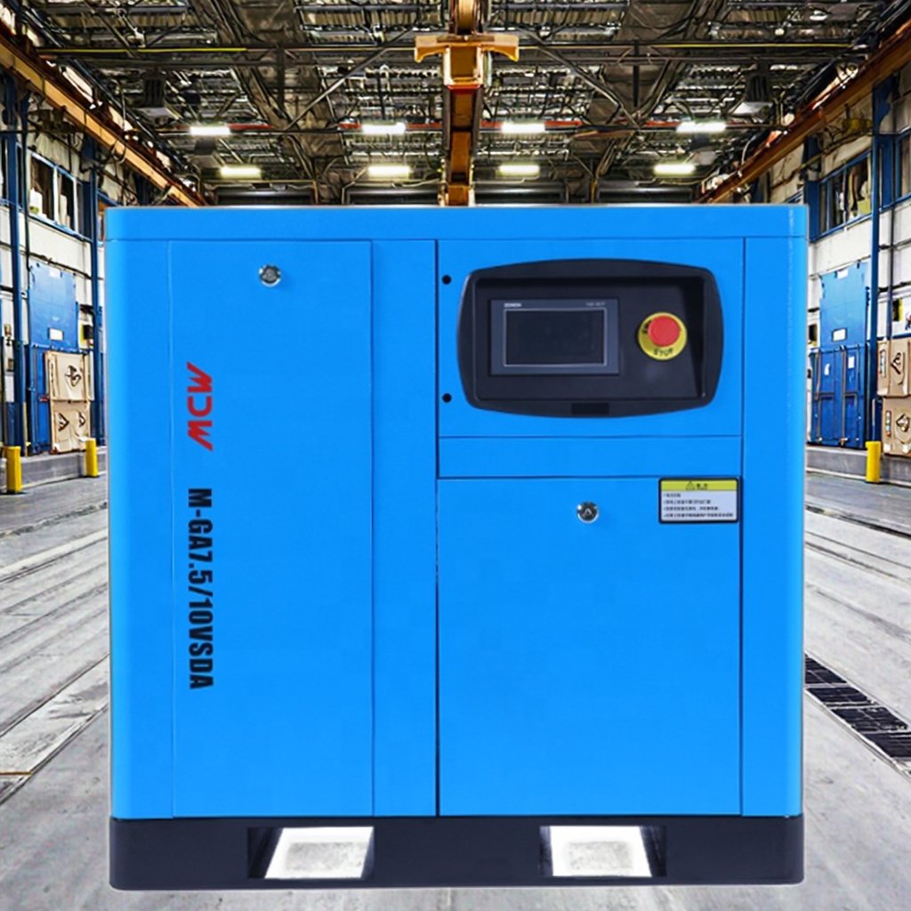 HIGH QUALITY Silent Oil Less 7.5kw 10Bar CE Standard Electric Rotary Screw Air Compressors for Industrial Use Customized Support