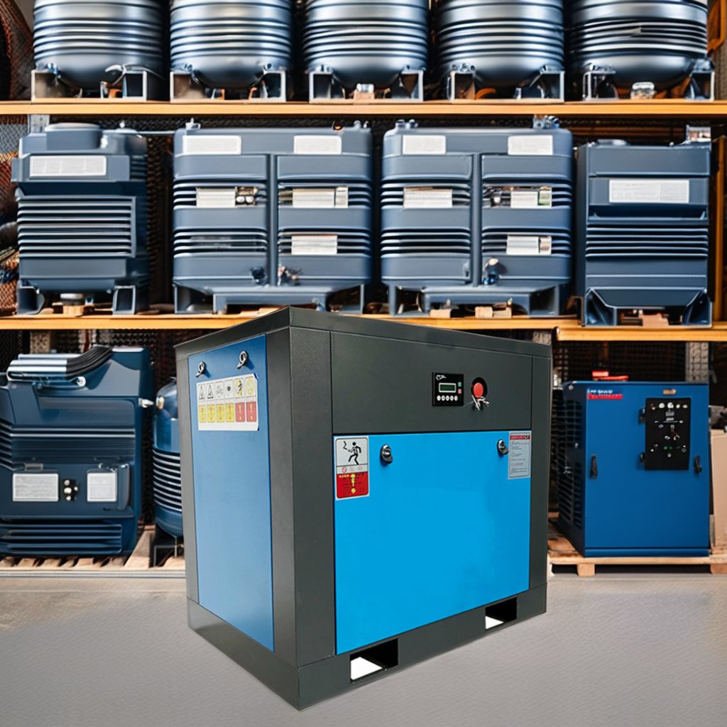 China 7.5KW 11KW 15KW 18.5 Energy Saving Screw Fixed Speed 100L 240L Mining Piston Air Compressor for Mining Equipment