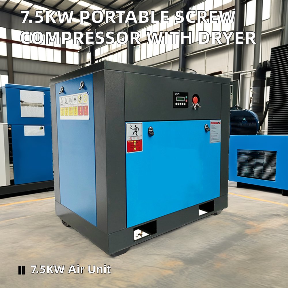 China 7.5KW 11KW 15KW 18.5 Energy Saving Screw Fixed Speed 100L 240L Mining Piston Air Compressor for Mining Equipment