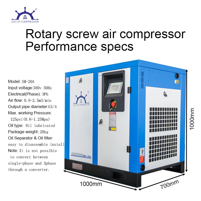 Customized Combination Package Industrial 20KW 380V Screw air Compressor air Storage Tank air Dryer Set