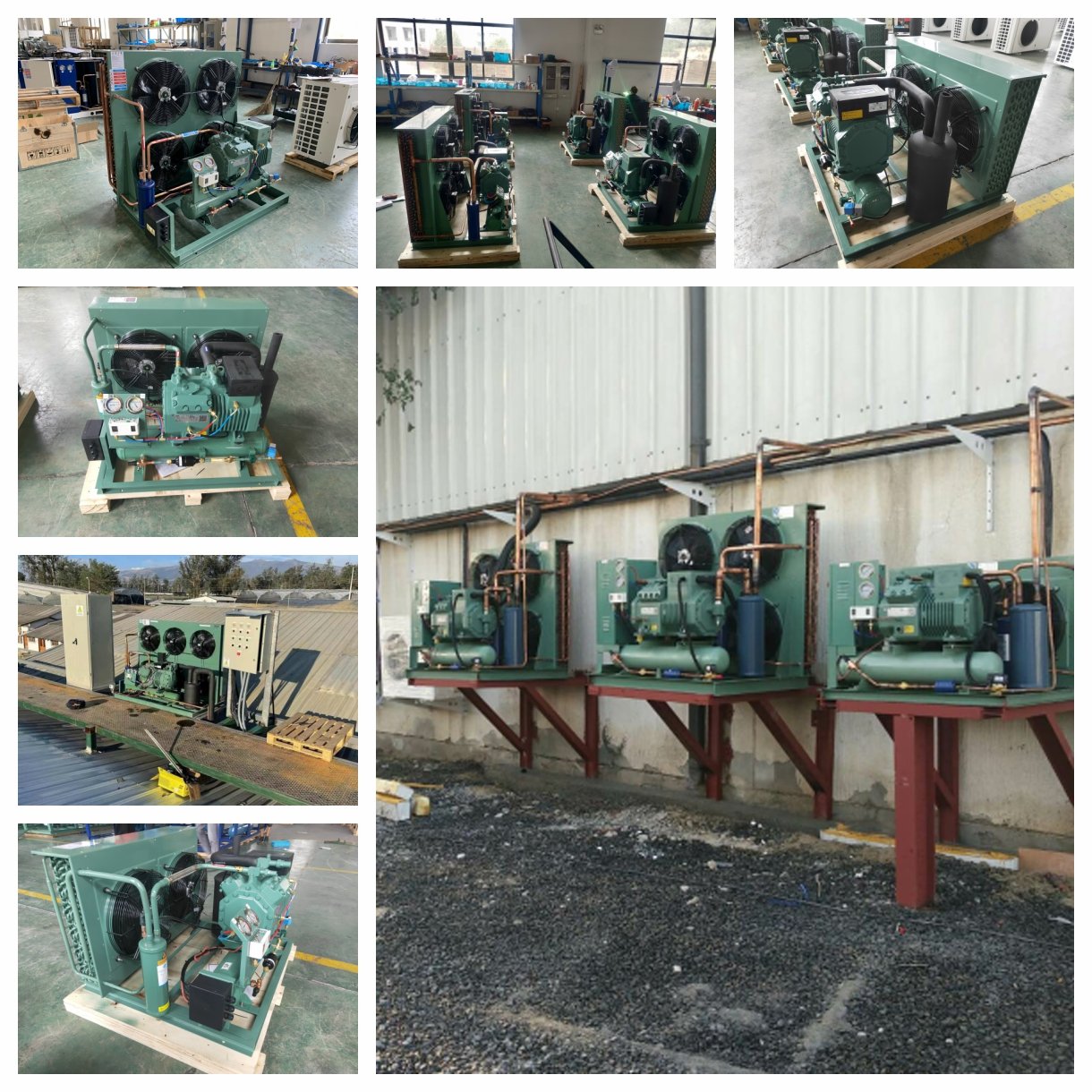5hp 8hp 10hp 12hp Refrigeration Equipment Condenser Unit Air Cooled Open Type Cold Storage Condensing Unit for Cold Storage Room