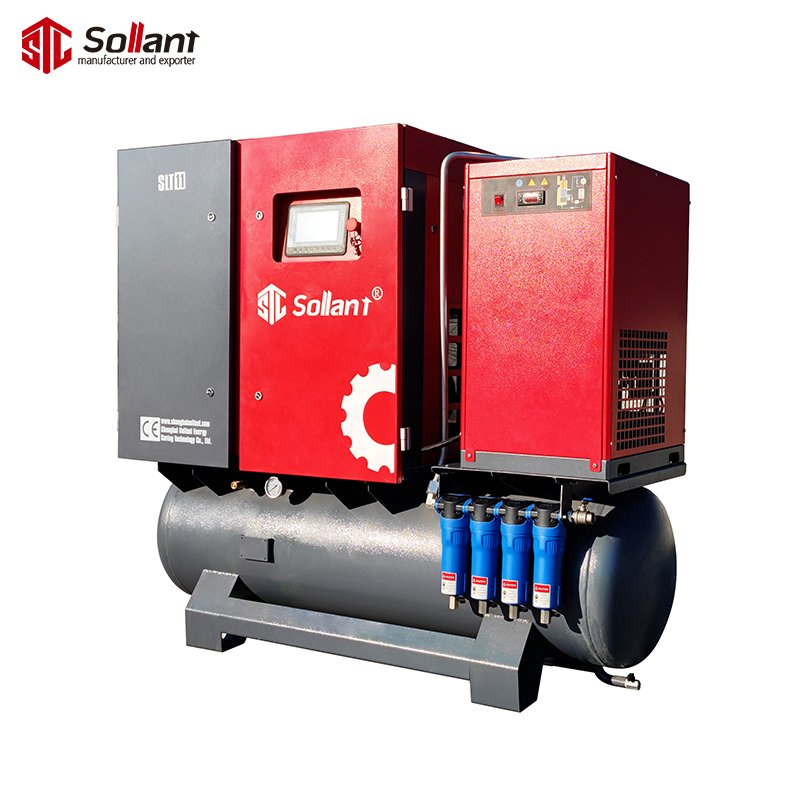 Electric Industrial air Compressors with Dryer 4-in-1rotary Screw air Compressor 7.5kw 11kw 15kw 22kw air Compressor