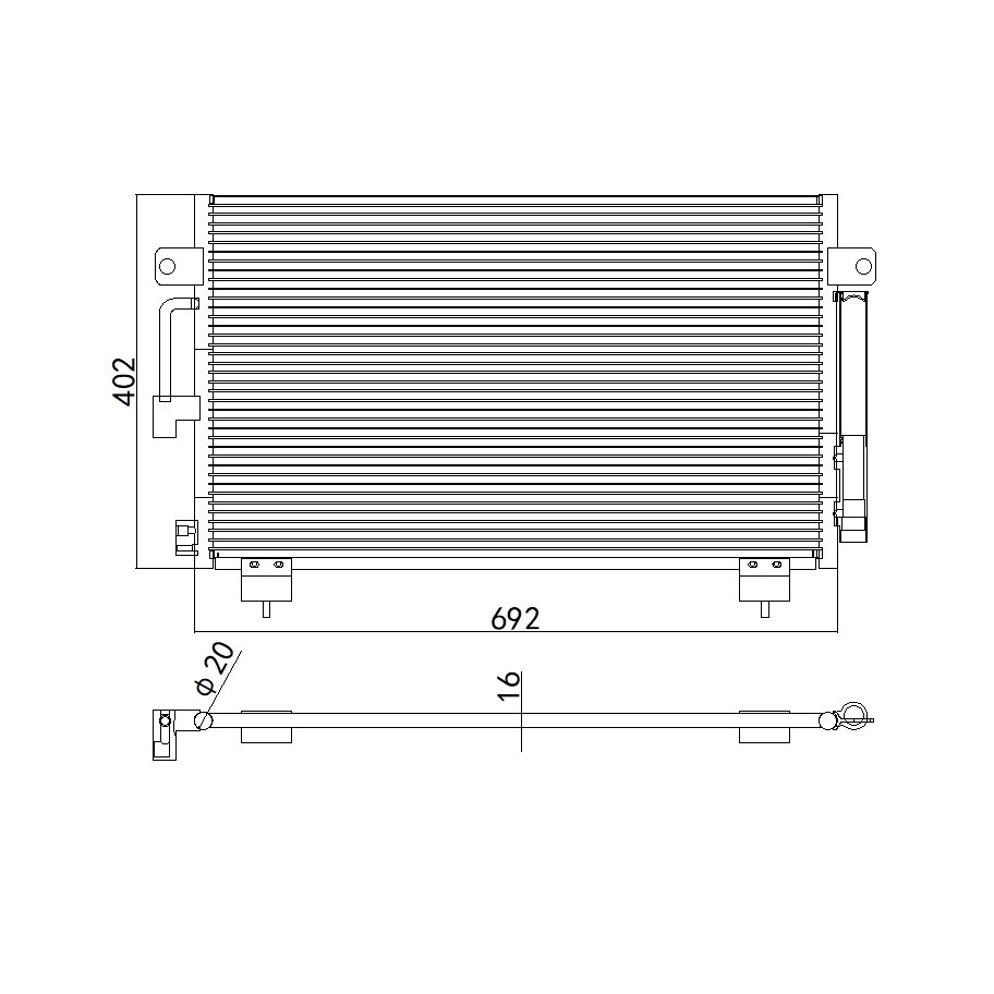 Aftermarket Car Auto Air Conditioning System Auto AC Condenser for CHERY TIGGO R134 OEM T118105010BT