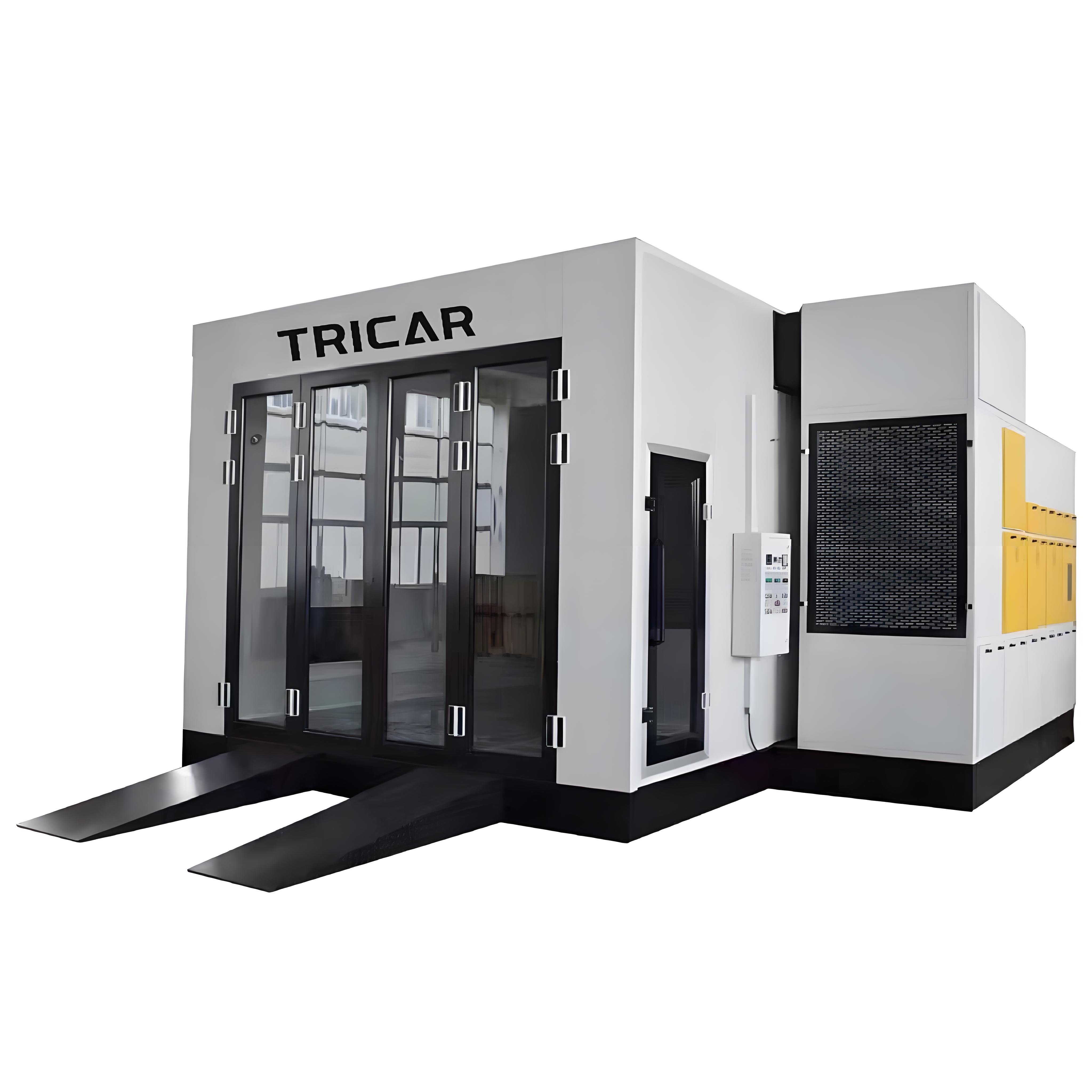 Tricar Luxury 7m Spray Booths Car Painting Cabin Spray Bake Paint Booth Electric/Diesel Car Painting Room Auto Paint Oven