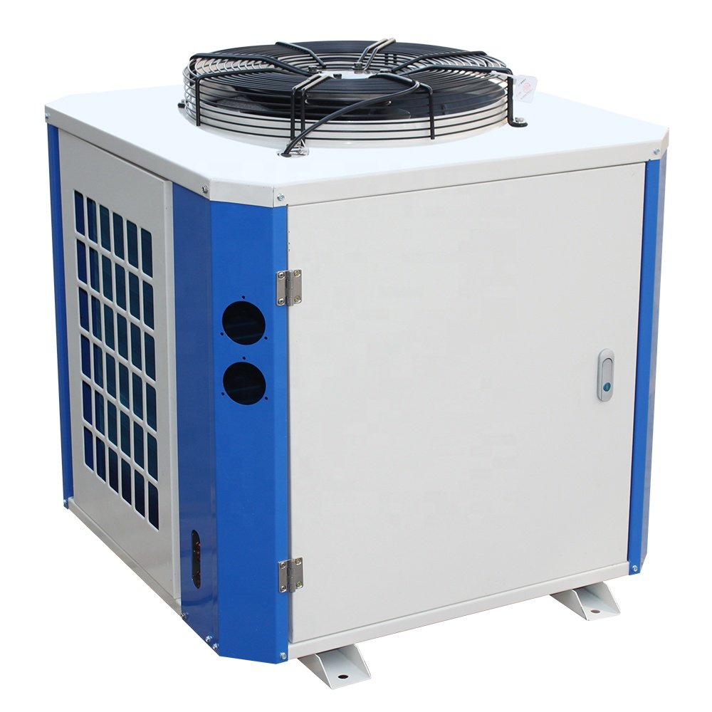 12KW Refrigeration Capacity Double Fan Motors Air Cooled Condenser for Cold Room