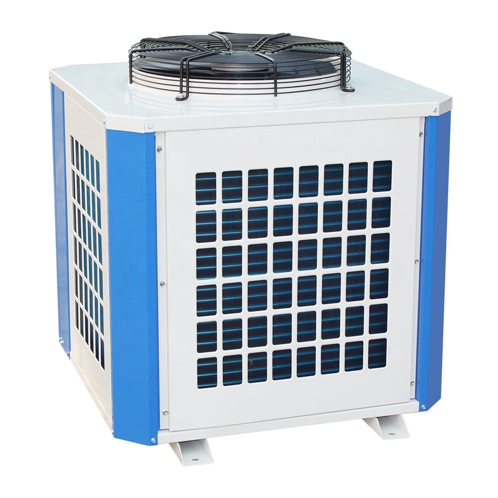 12KW Refrigeration Capacity Double Fan Motors Air Cooled Condenser for Cold Room