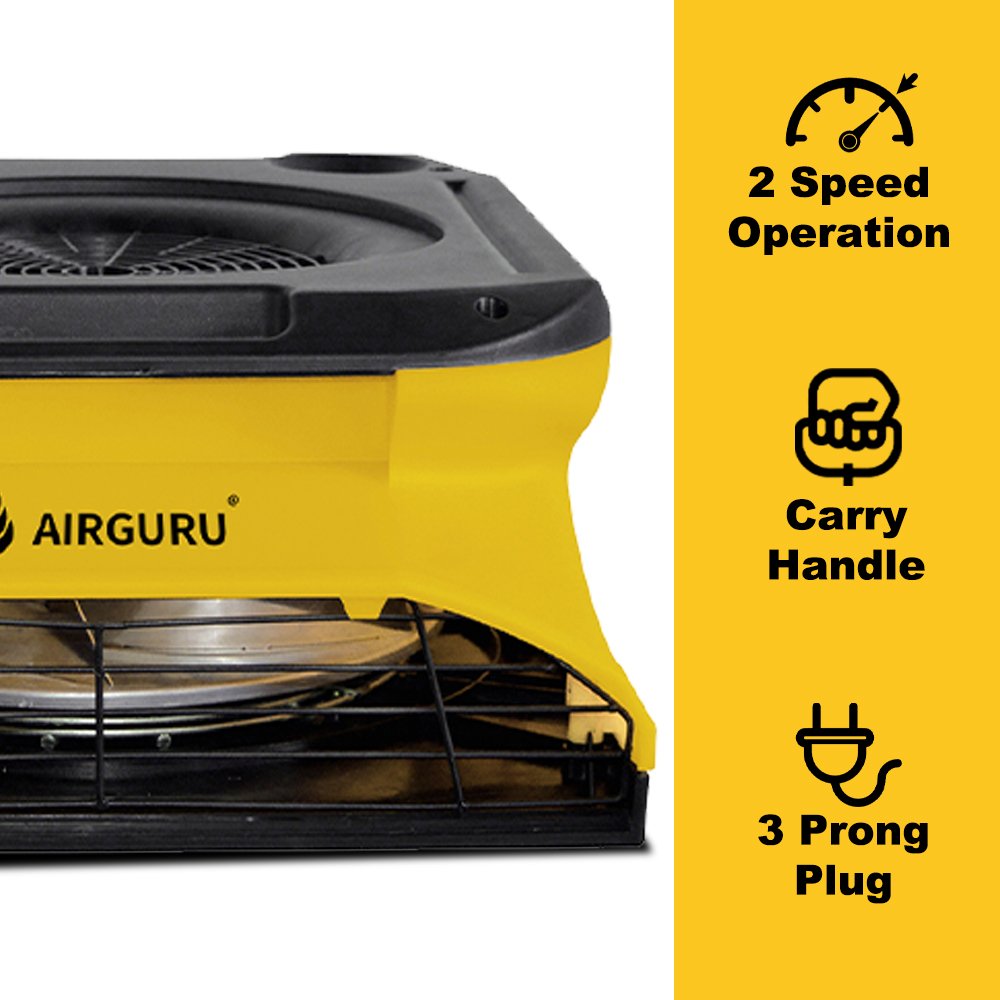 Popular Stackable High Velocity 1100CFM Lightweight Comapct Commercial Low Profile Air Mover for Water Damage Restoration