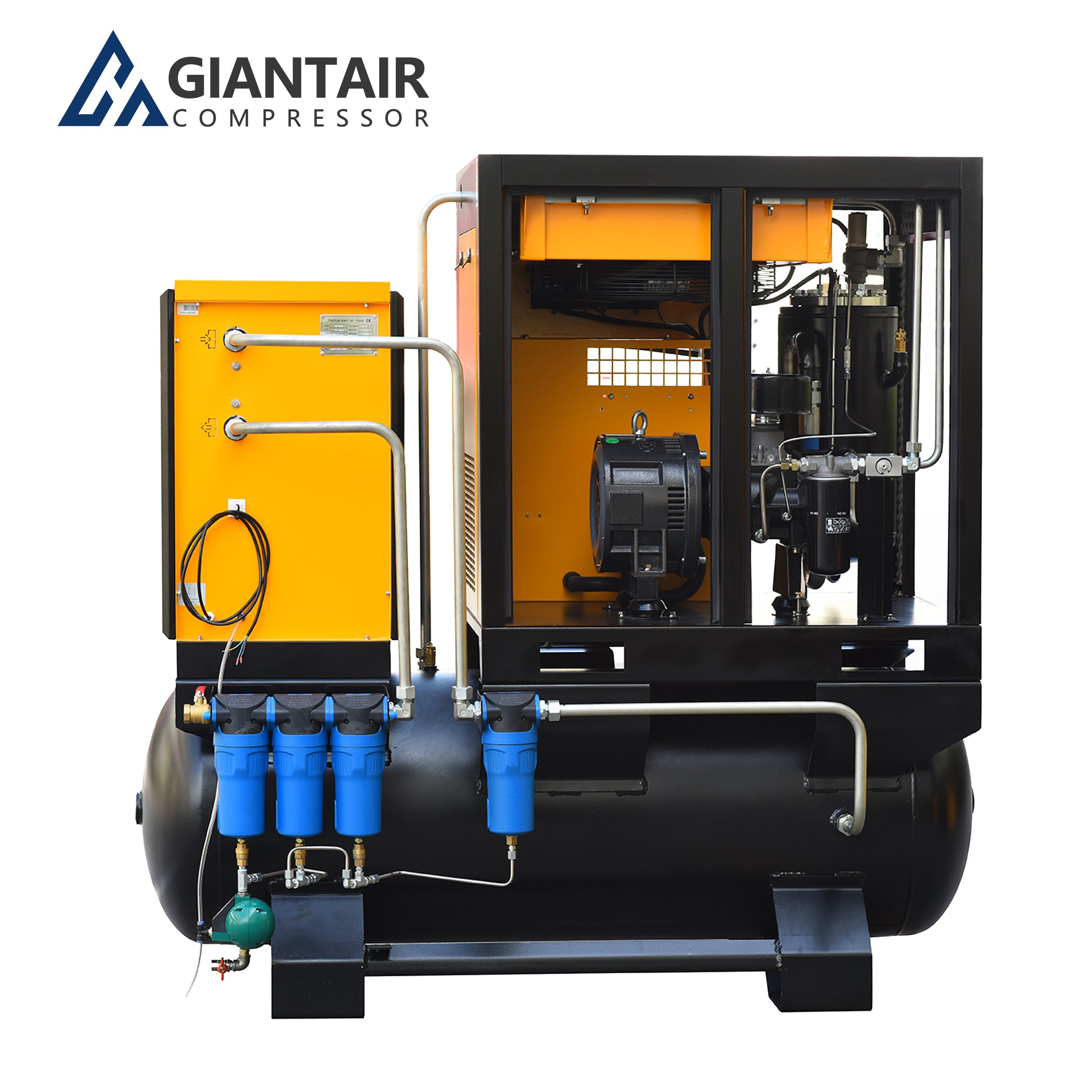Giantair Screw Air Compressor 15 Hp 20 Hp 30 Hp All-In-One Air Compressor 22kw 16 Bar Screw Air Compressor for Fiber Laser