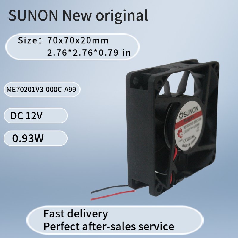 SUNON 7CM 7020 Power Supply Industrial Chassis Cooling Fan 12V Silent Type Maglev Silent High-speed Brushless Edf Fan Axial Fan