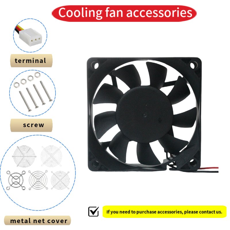 SUNON 7CM 7020 Power Supply Industrial Chassis Cooling Fan 12V Silent Type Maglev Silent High-speed Brushless Edf Fan Axial Fan