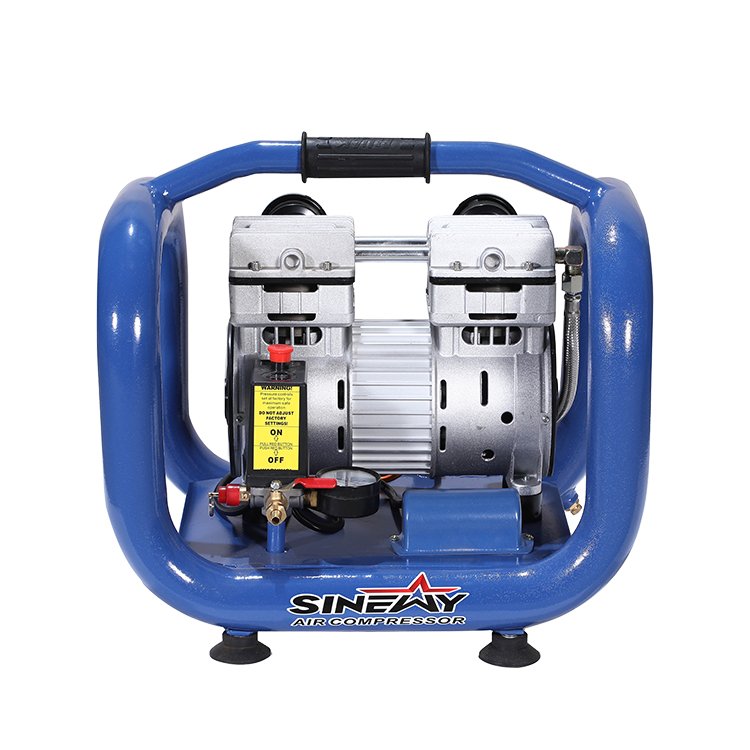 Sinewy 3L 0.75Kw 1 Hp Small Silent Portable Heavy Duty Piston Oilless Air Compressor for Spray Painting